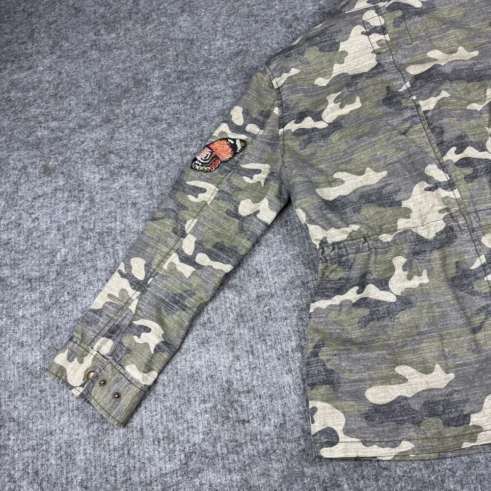 GAP Jacket Women XS Green Camo Butterfly Utility Military Grunge - Picture 16 of 16